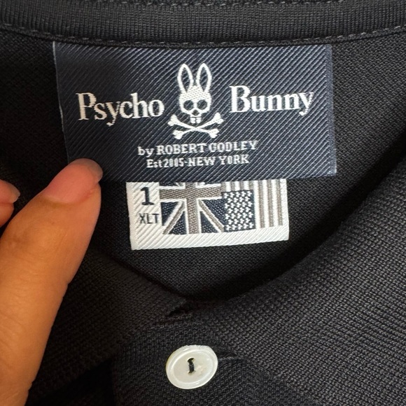 Psycho Bunny Polo Shirt Pima Cotton‎ Embroidered Logo Men's Size 1XLT Black - Picture 3 of 7